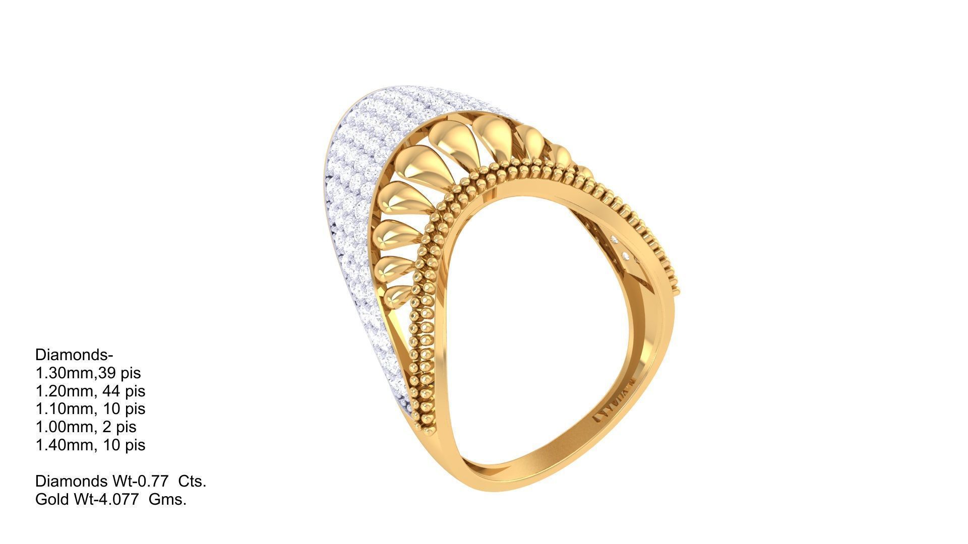 Women Ring 3dm STL OBJ FBX Renders Details 3D print model_1