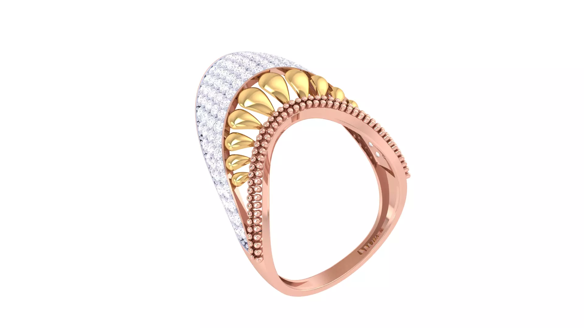 Women Ring 3dm STL OBJ FBX Renders Details 3D print model_0