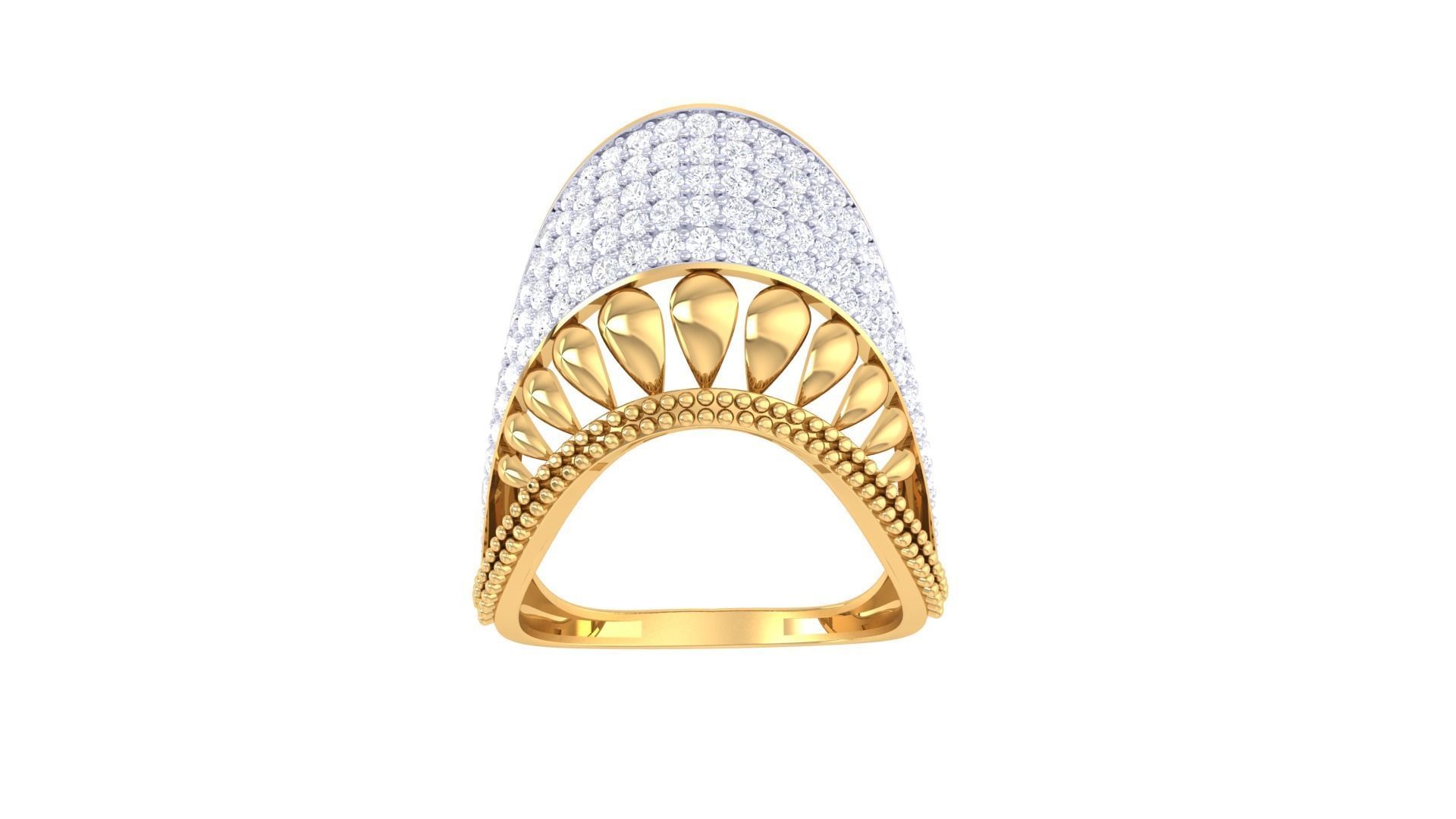 Women Ring 3dm STL OBJ FBX Renders Details 3D print model_3