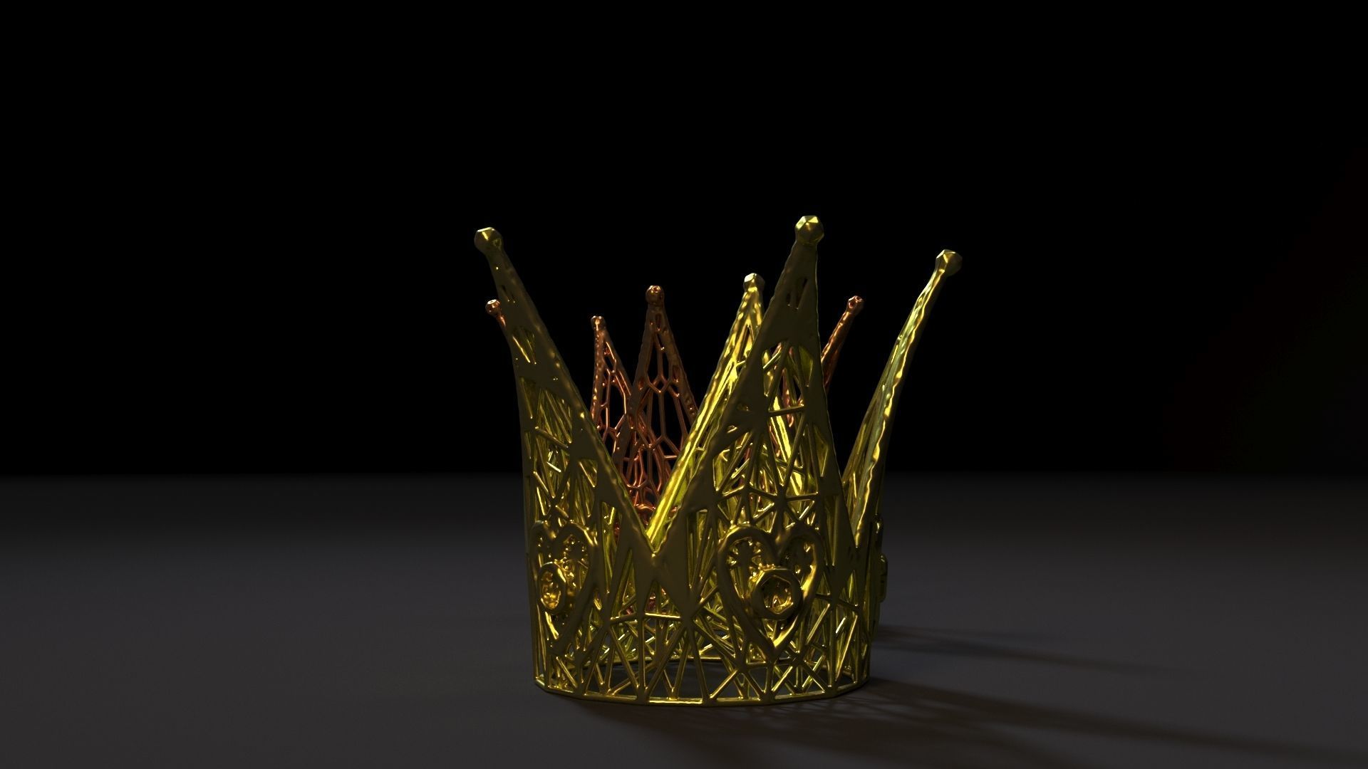 Queen of Hearts Crown 3D print model_2