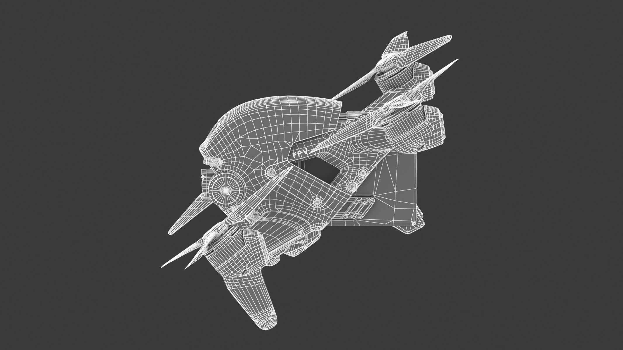 DJI FPV Drone 3D model_25