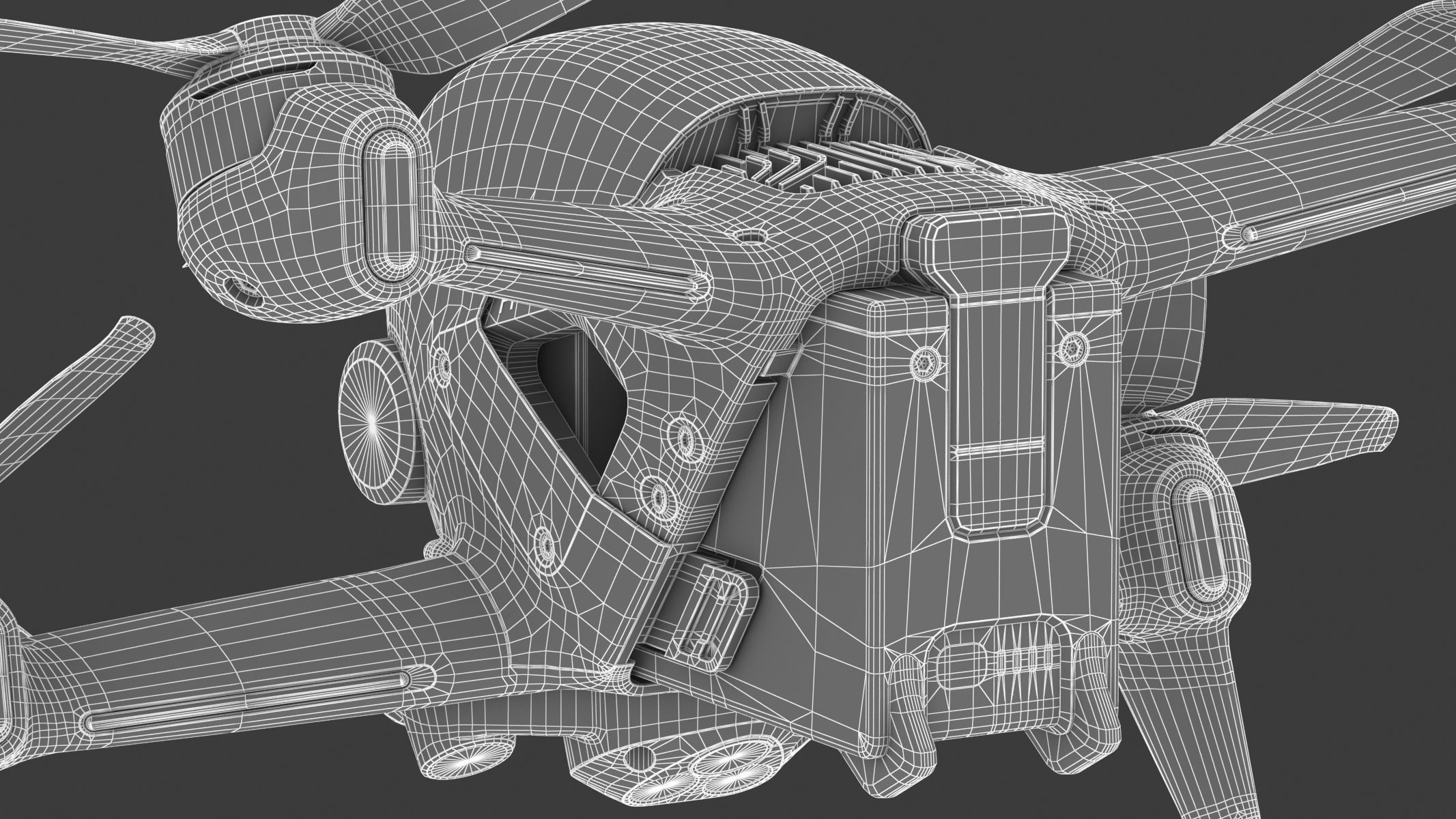 DJI FPV Drone 3D model_34