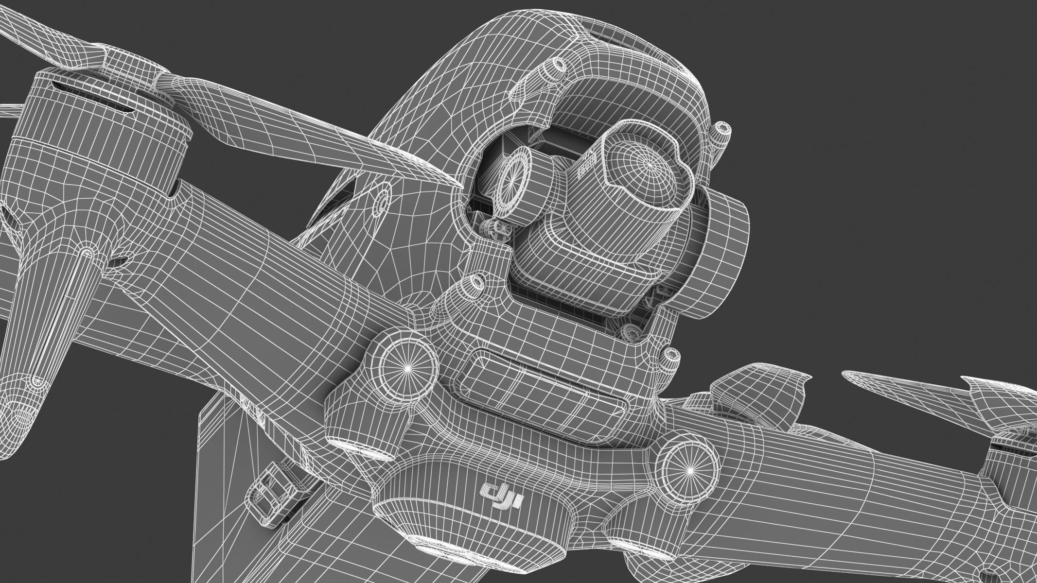 DJI FPV Drone 3D model_38