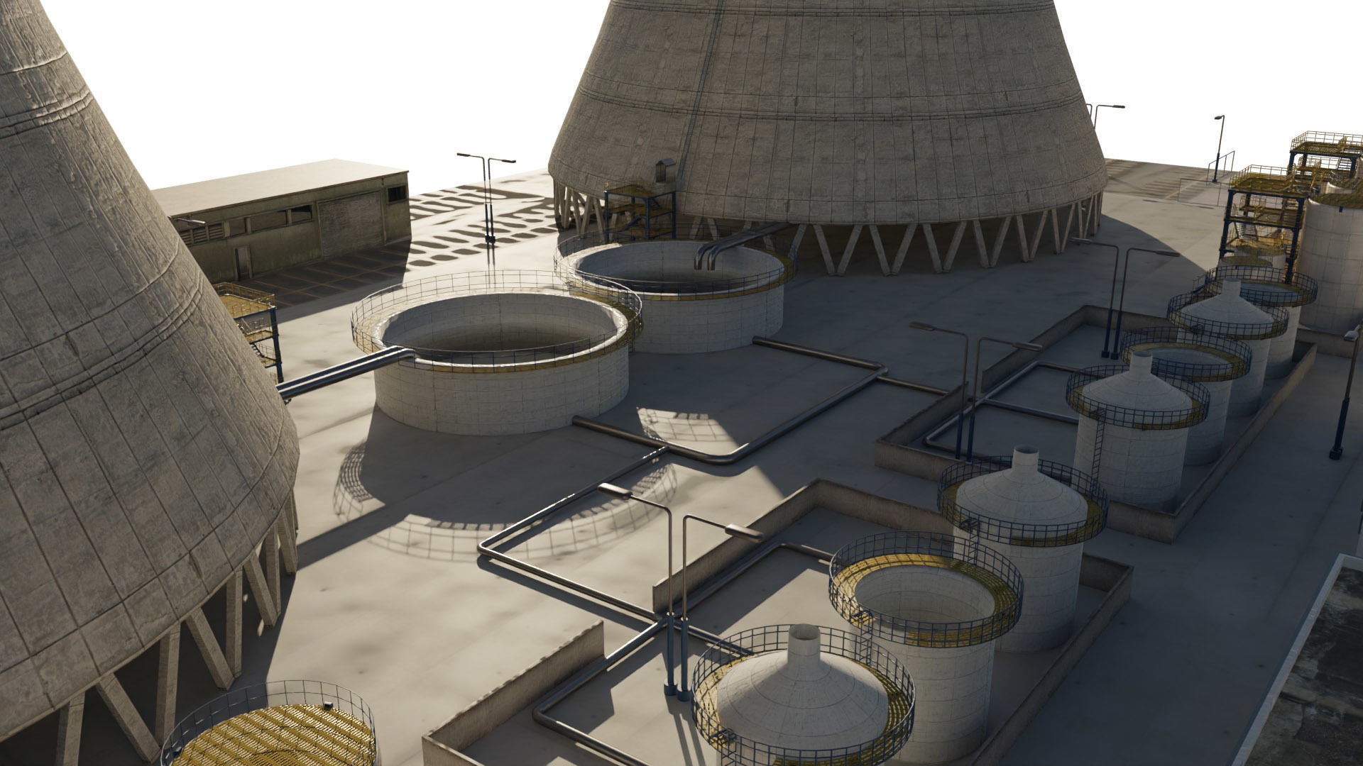 Nuclear Power Plant  3D model 3D model_34