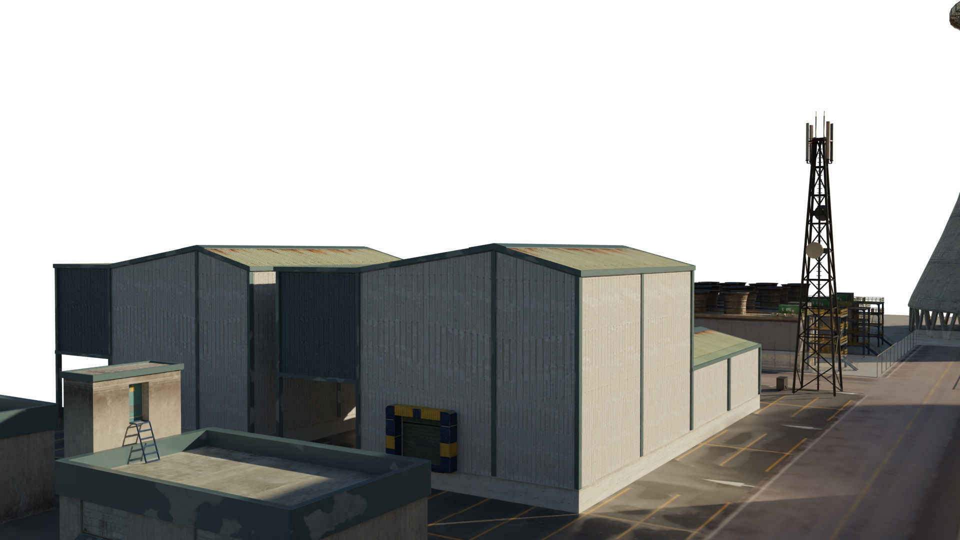 Nuclear Power Plant  3D model 3D model_8