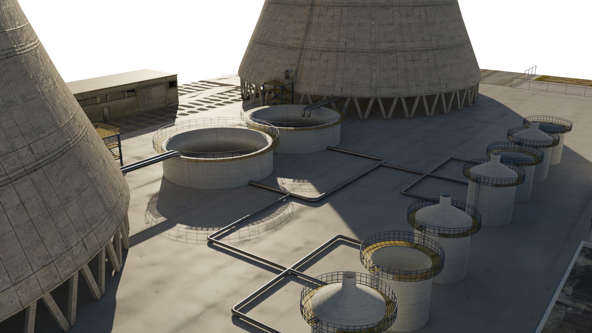 Nuclear Power Plant  3D model 3D model_10