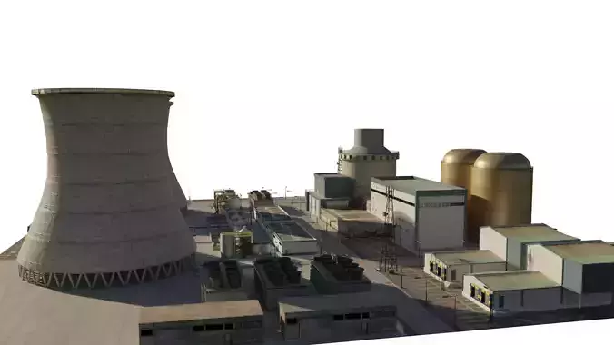 Nuclear Power Plant  3D model 3D model