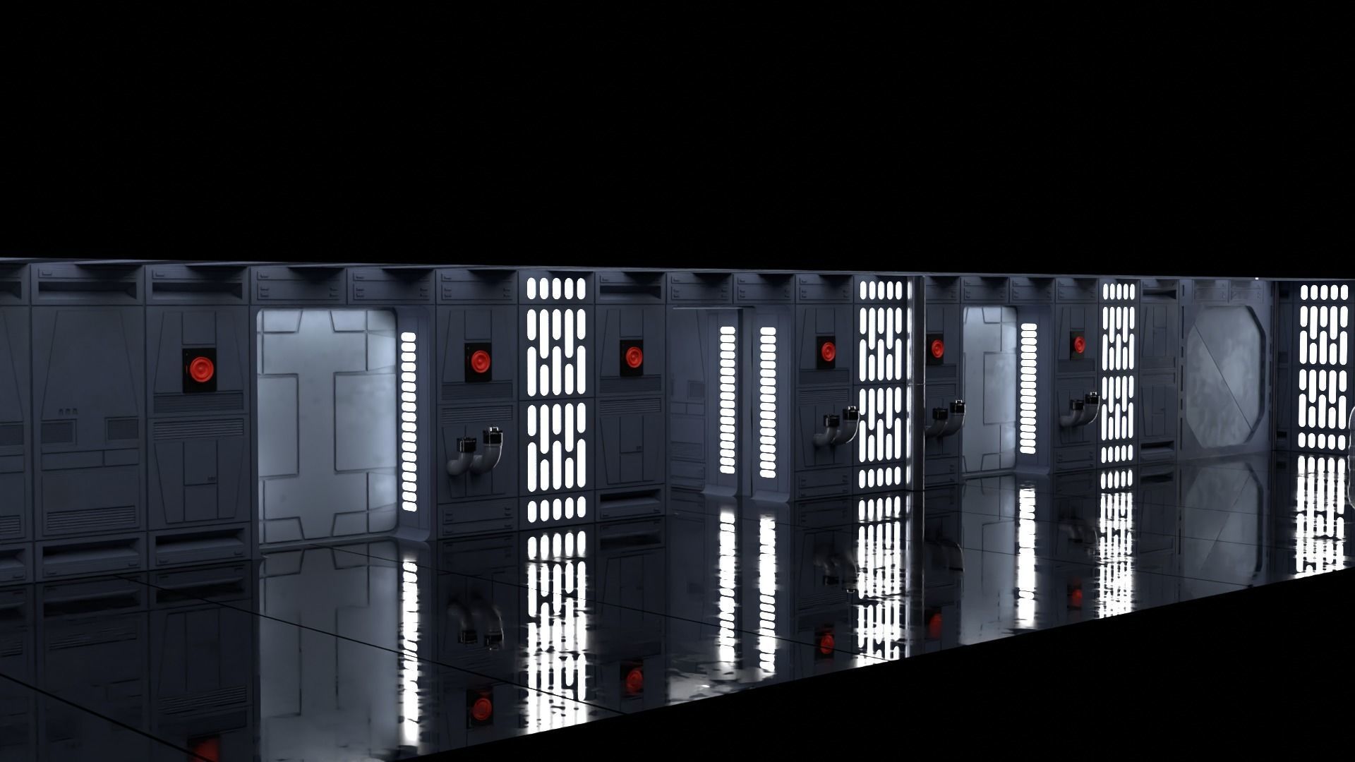 Death Star Wall Panel - D - 1-18 scale Kenner Hasbro Free 3D print model_10