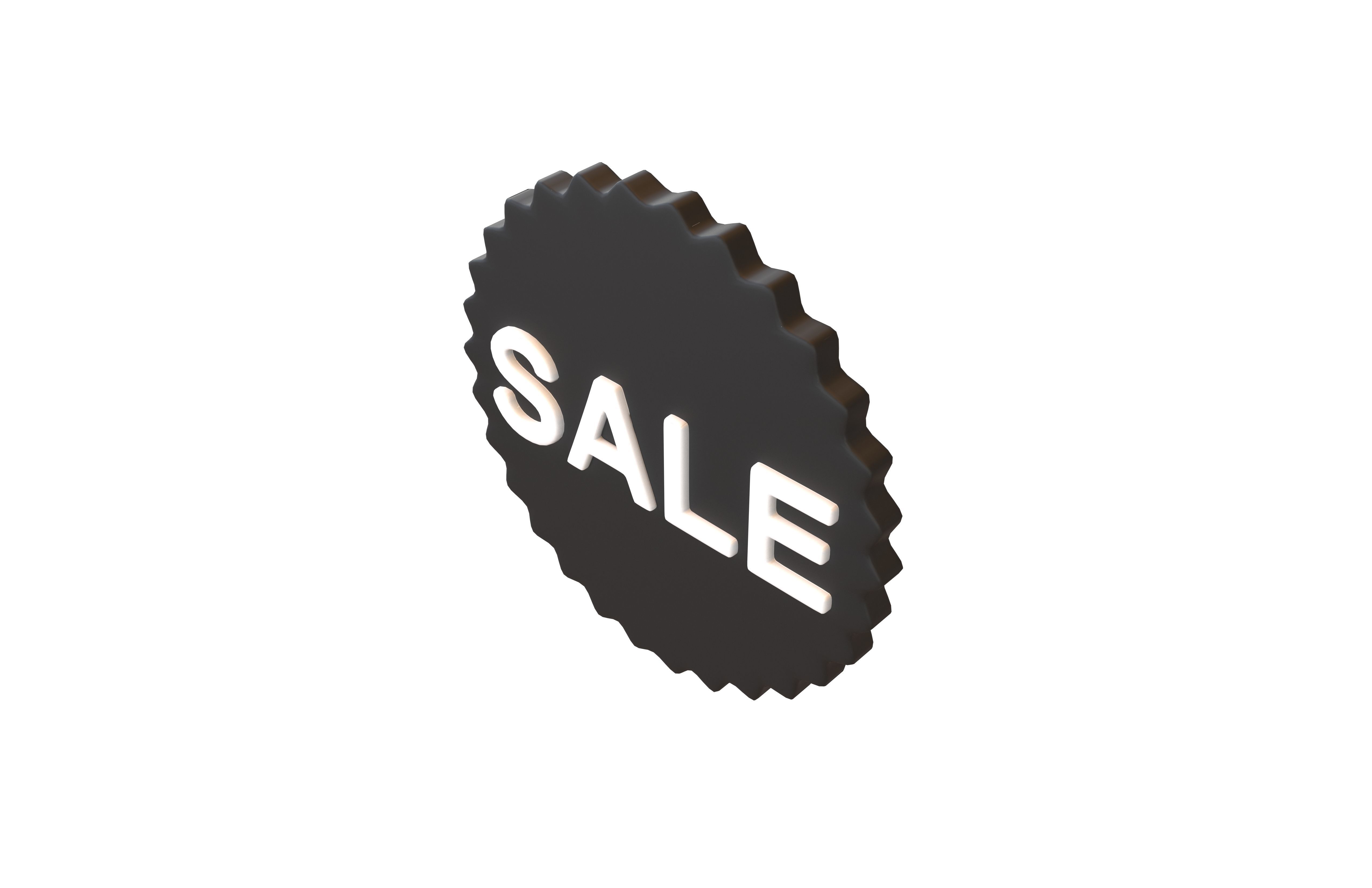 Sale Icon v2 003 Low-poly 3D model_2