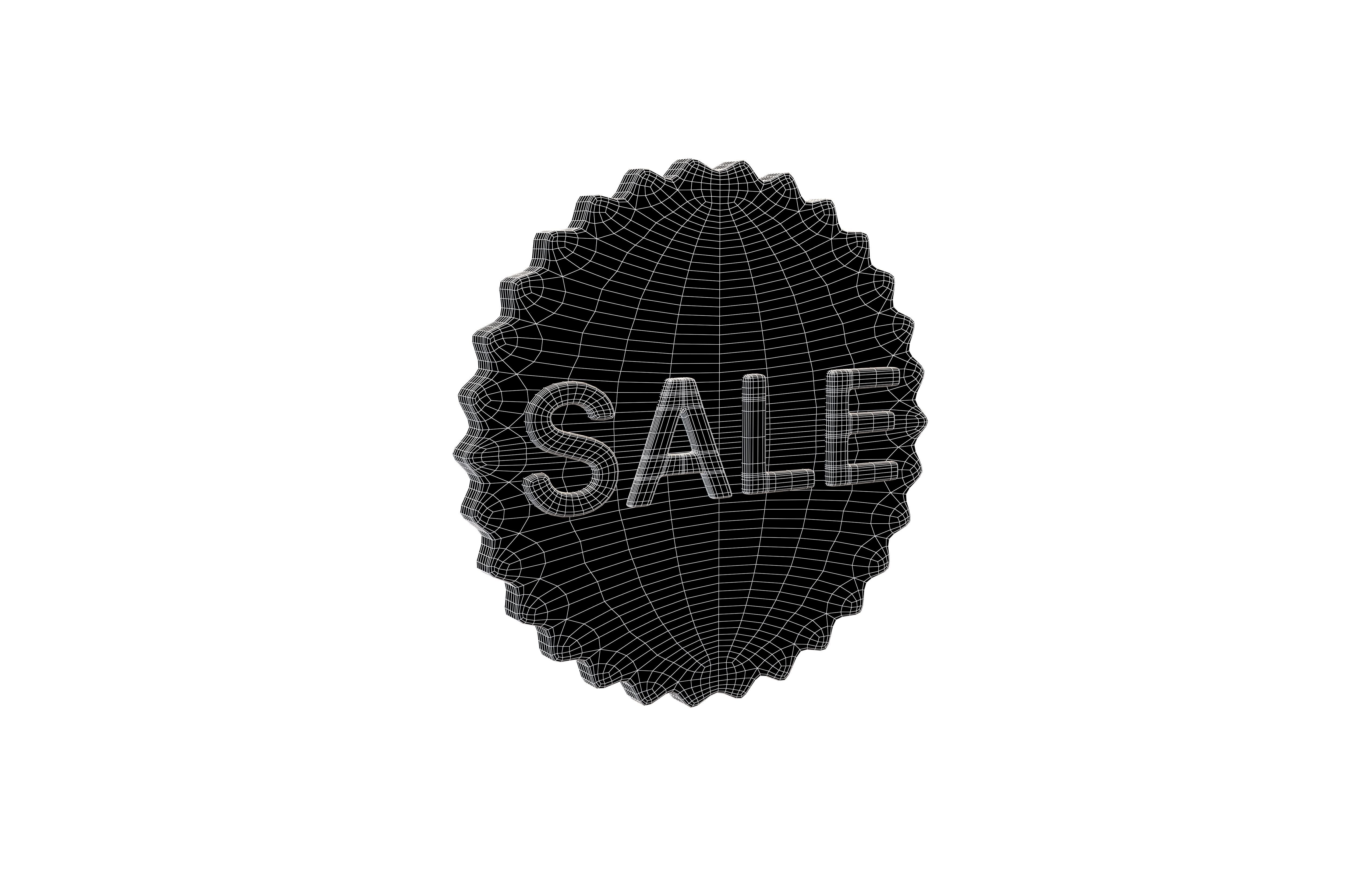 Sale Icon v2 003 Low-poly 3D model_5
