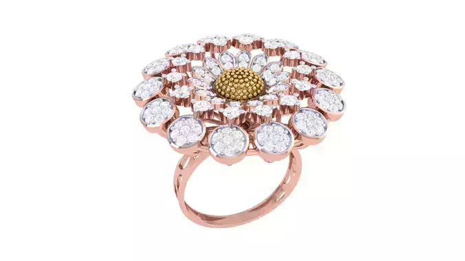 Women Vintage Ring 3dm STL OBJ FBX Renders Details