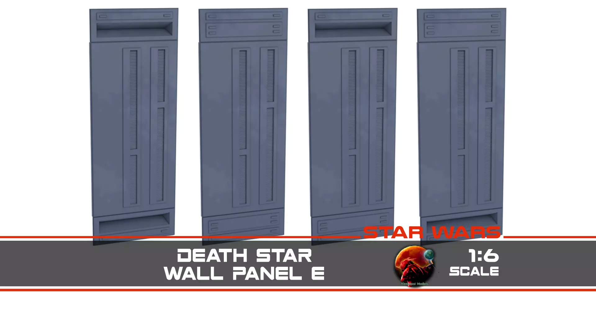 Death Star Wall Panel - E - 1-6 scale Hottoys  Free 3D print model_0