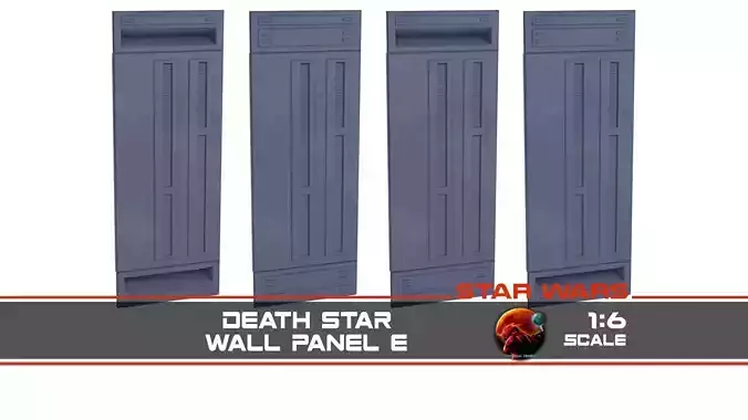 Death Star Wall Panel - E - 1-6 scale Hottoys  Free 3D print model