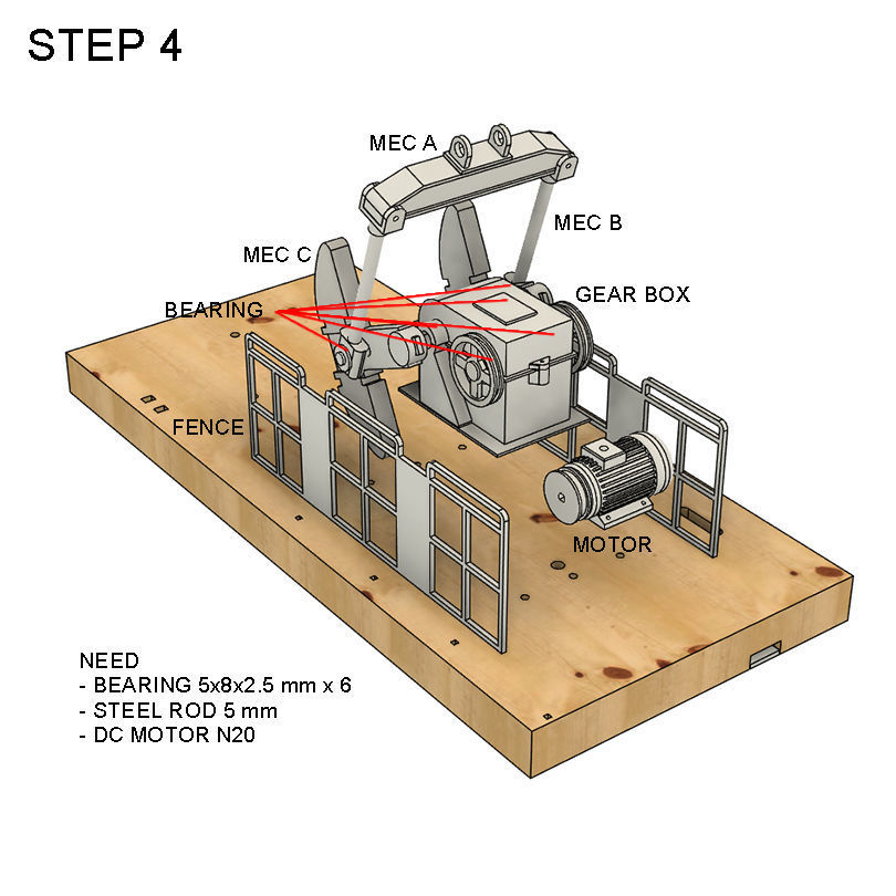 Oil Pump Jack 3D print model_12