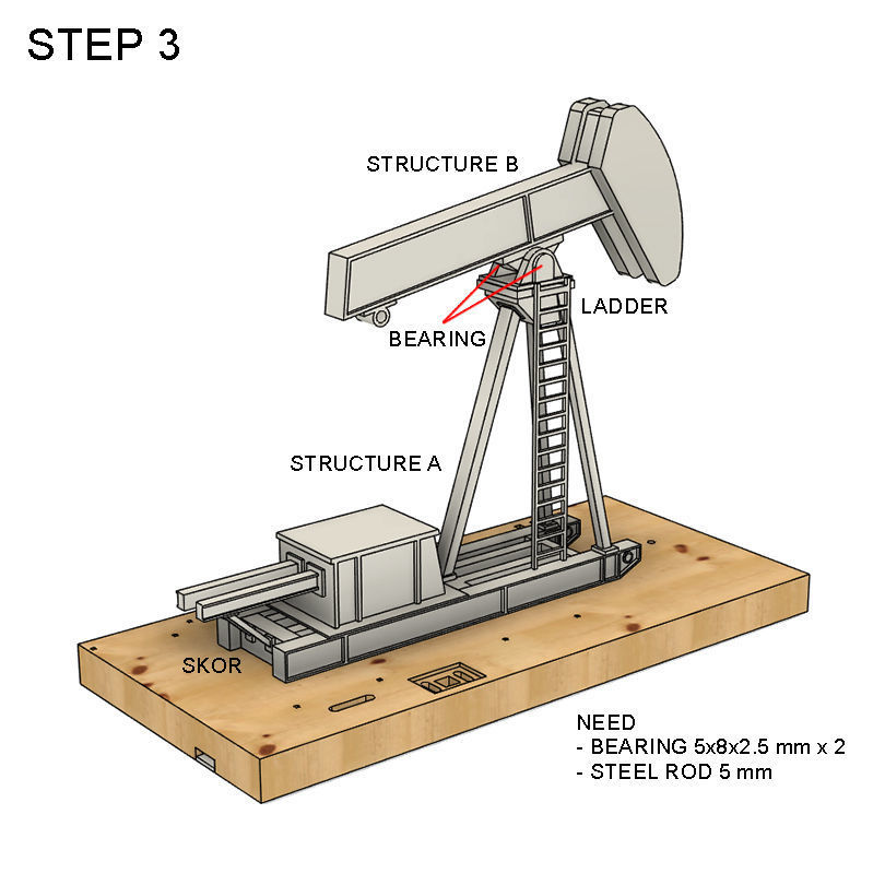 Oil Pump Jack 3D print model_11