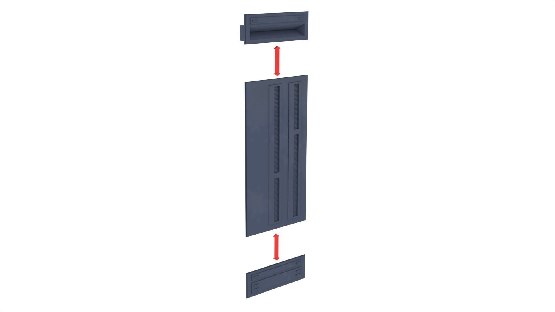 Death Star Wall Panel - E - 1-12 scale Blackseries  Free 3D print model_7