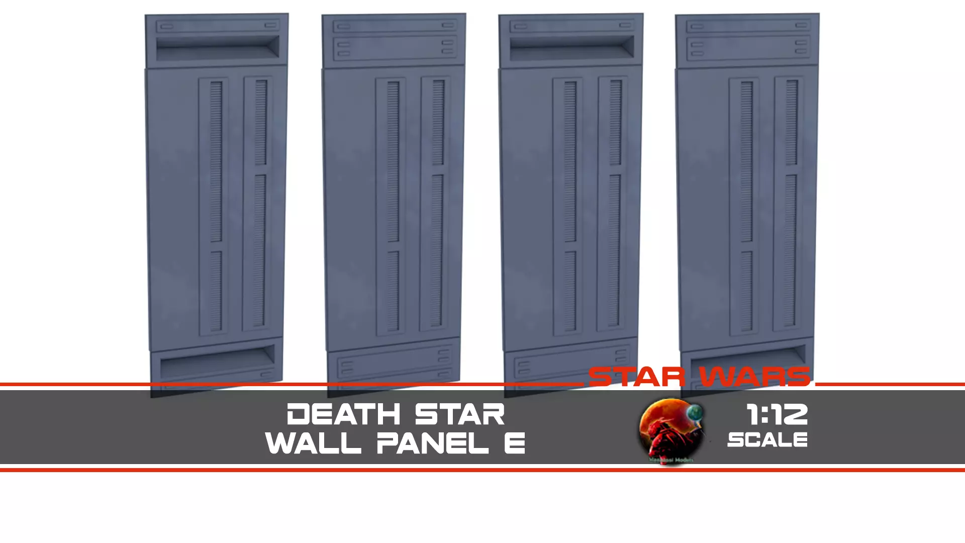Death Star Wall Panel - E - 1-12 scale Blackseries  Free 3D print model_0