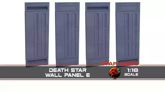 Death Star Wall Panel - E - 1-18 scale Kenner Hasbro Free 3D print model