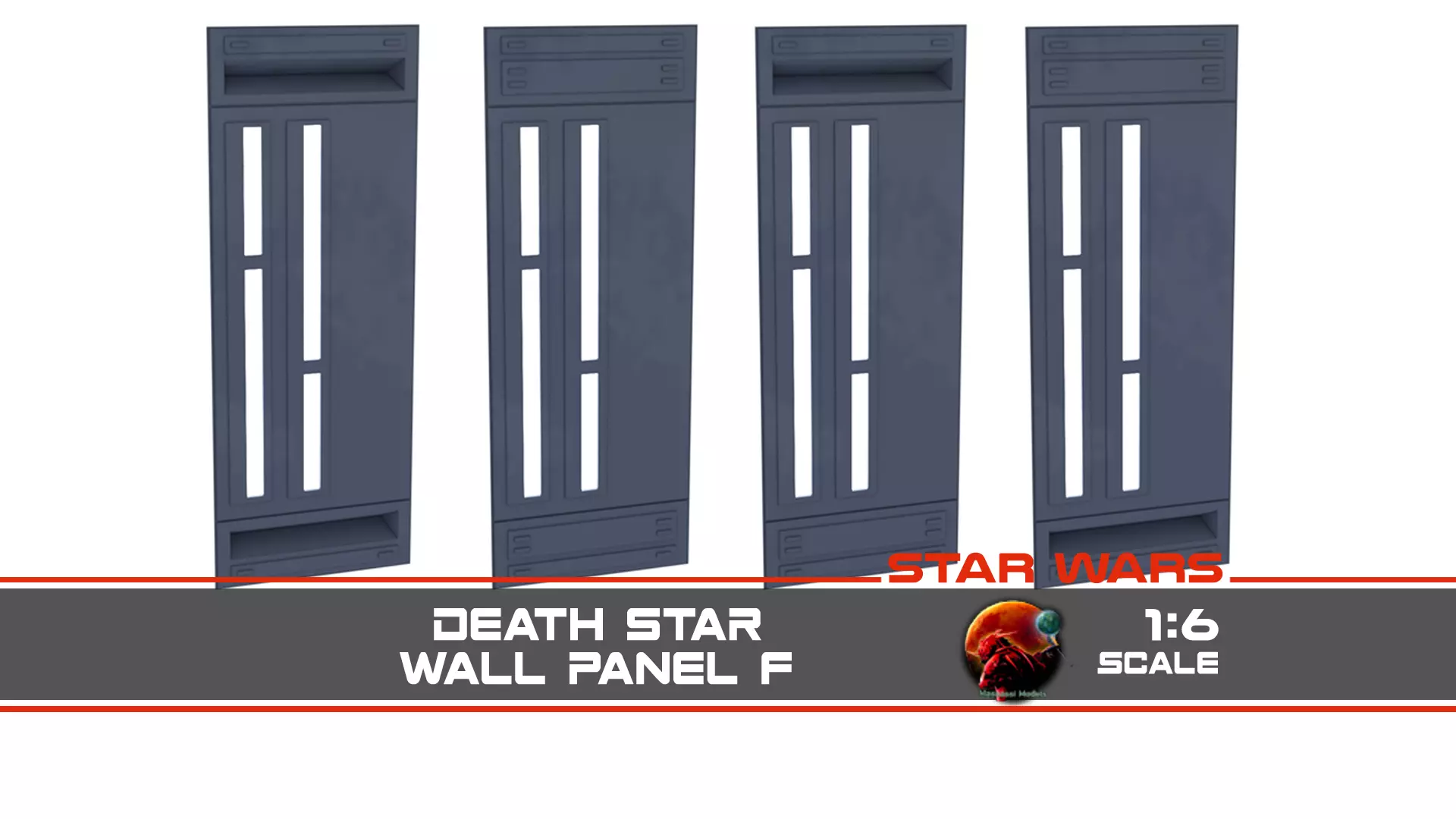 Death Star Wall Panel - F - 1-6 scale Hottoys  Free 3D print model_0