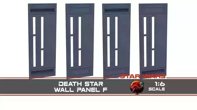 Death Star Wall Panel - F - 1-6 scale Hottoys  Free 3D print model