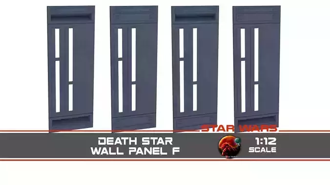 Death Star Wall Panel - F - 1-12 scale Blackseries  Free 3D print model