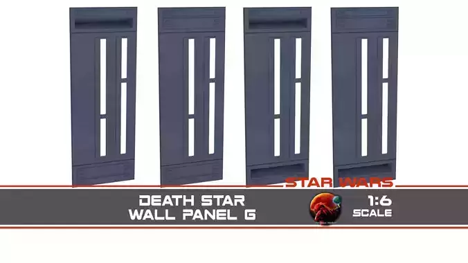 Death Star Wall Panel - G - 1-6 scale Hottoys  Free 3D print model