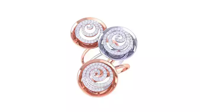 Women Vintage Ring 3dm STL OBJ FBX Renders Details