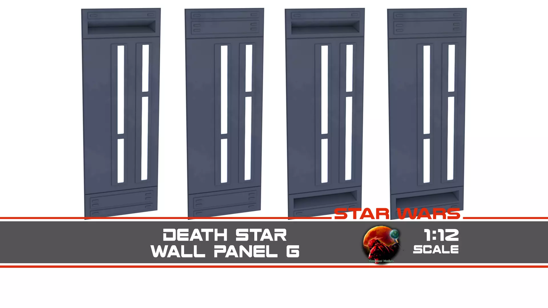 Death Star Wall Panel - G - 1-12 scale Blackseries  Free 3D print model_0