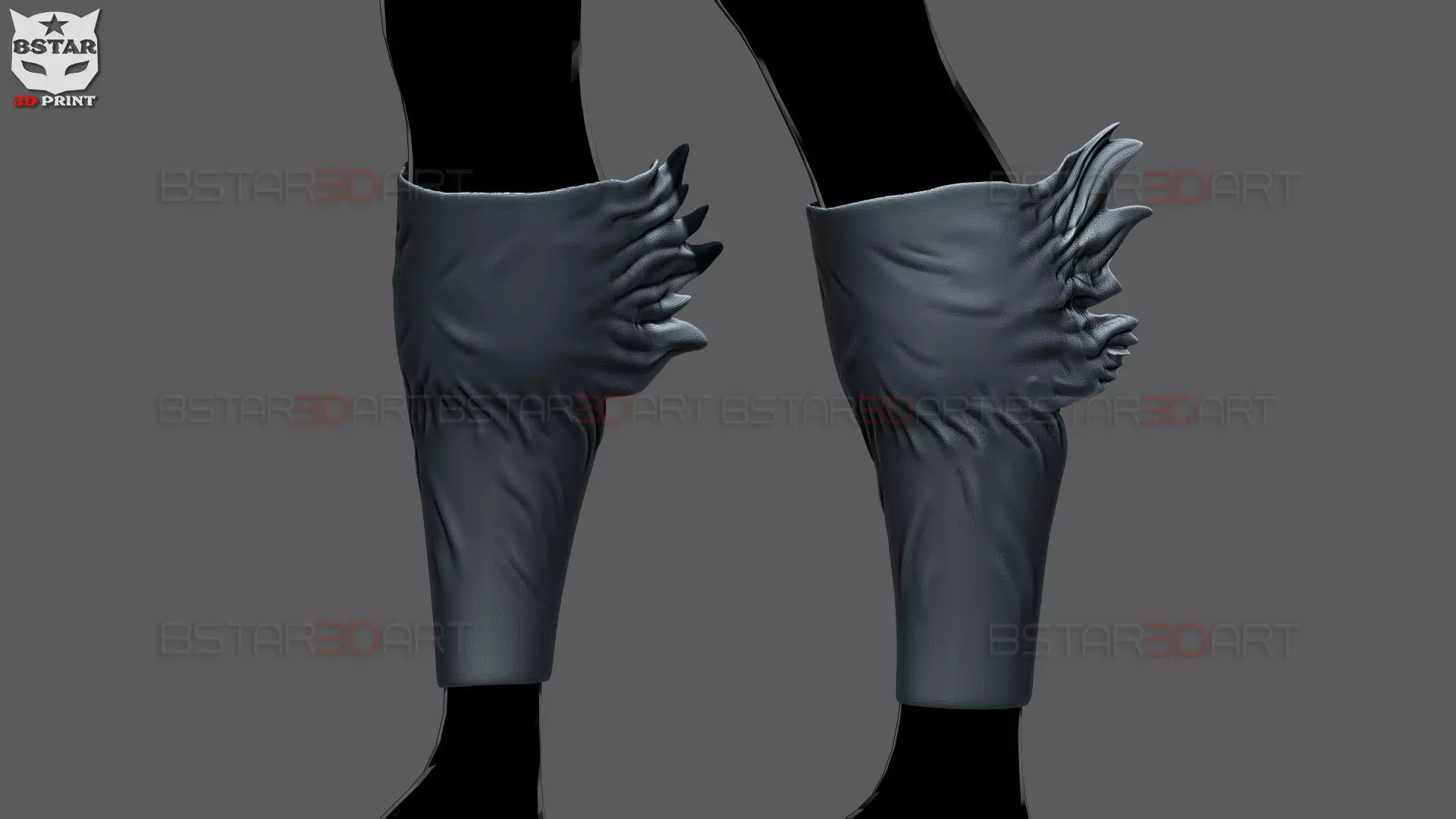 Dark Deku Legs Calf Armor Suit - My Hero Academia Cosplay 3D print model_0