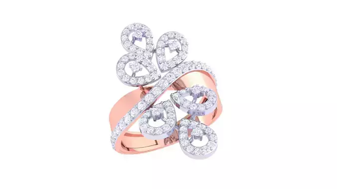 Women Vintage Ring 3dm STL OBJ FBX Renders Details