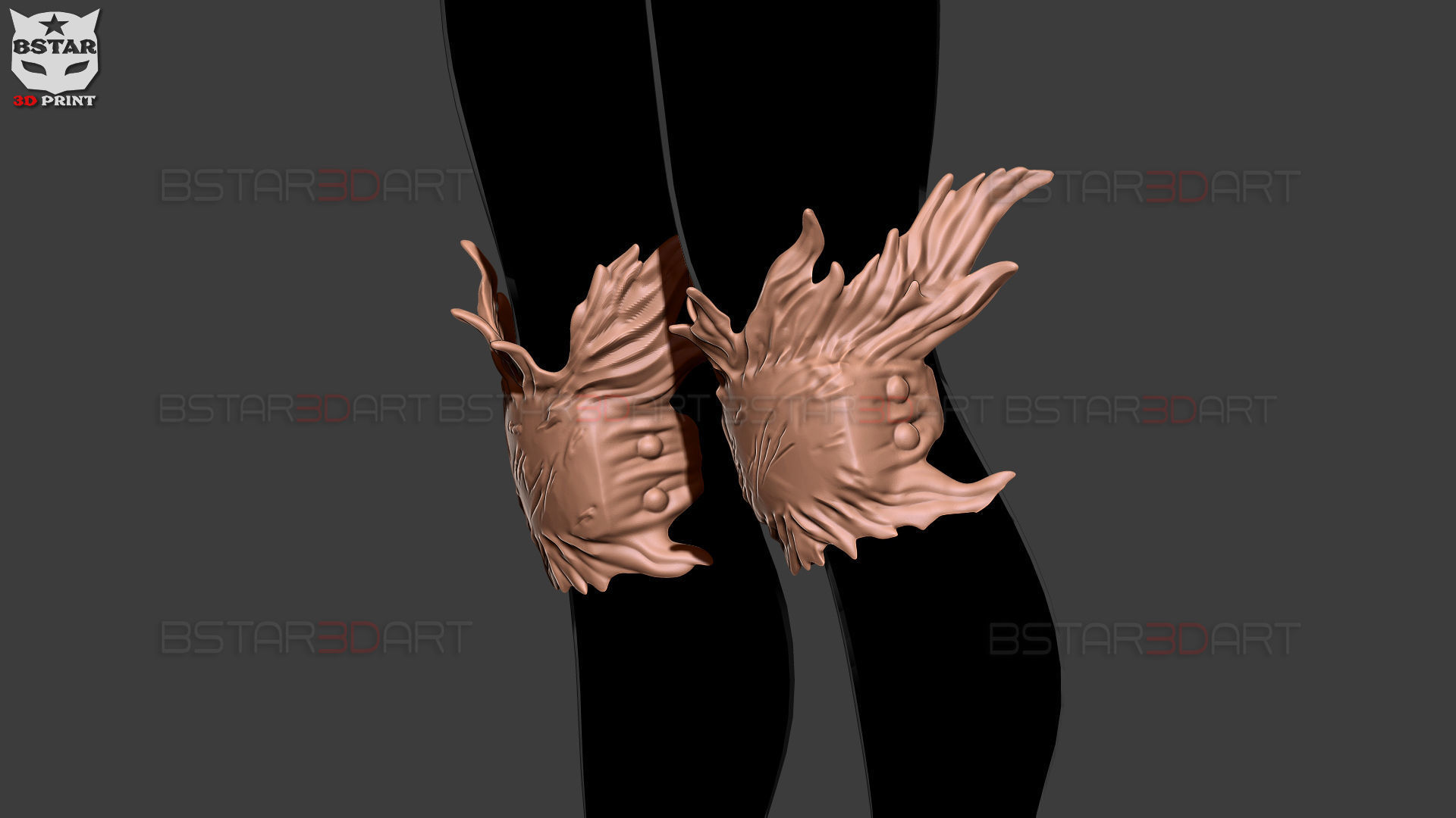 Dark Deku Knees Armor Suit - My Hero Academia Cosplay 3D print model_2