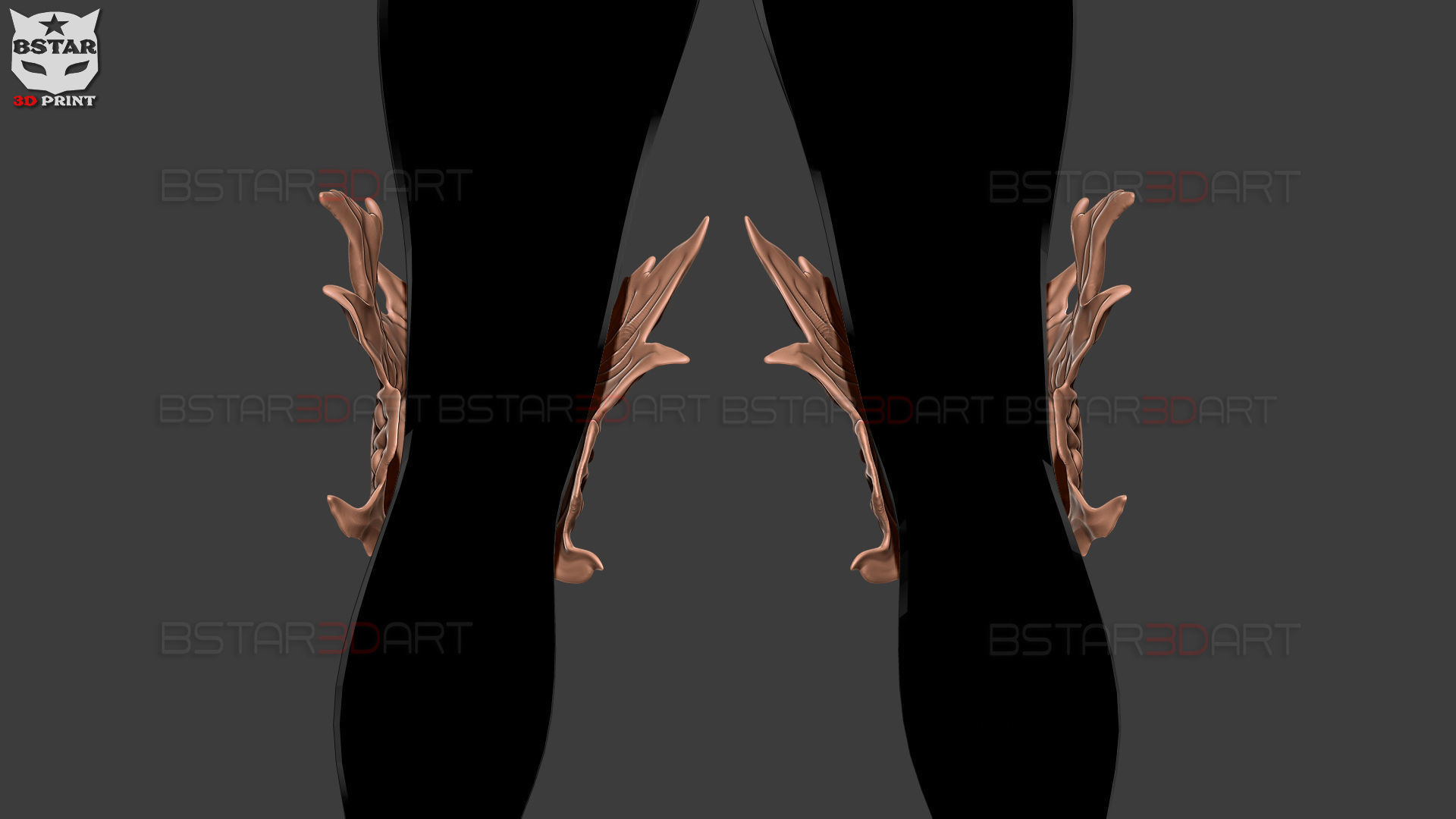 Dark Deku Knees Armor Suit - My Hero Academia Cosplay 3D print model_3