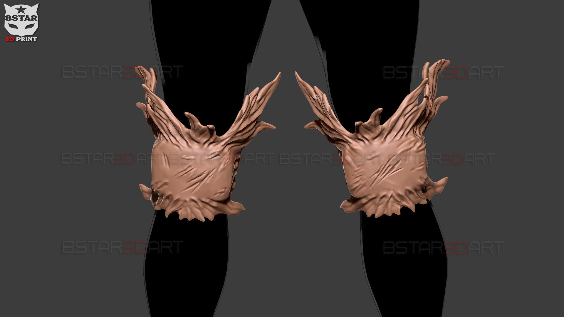 Dark Deku Knees Armor Suit - My Hero Academia Cosplay 3D print model_1