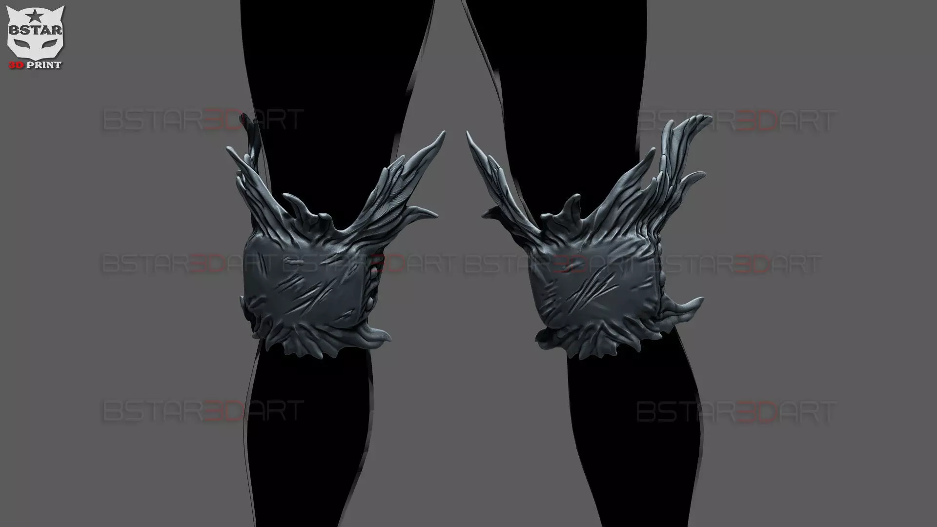 Dark Deku Knees Armor Suit - My Hero Academia Cosplay 3D print model_0