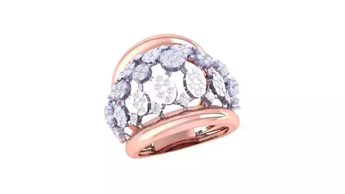 Women Vintage Ring 3dm STL OBJ FBX Renders Details