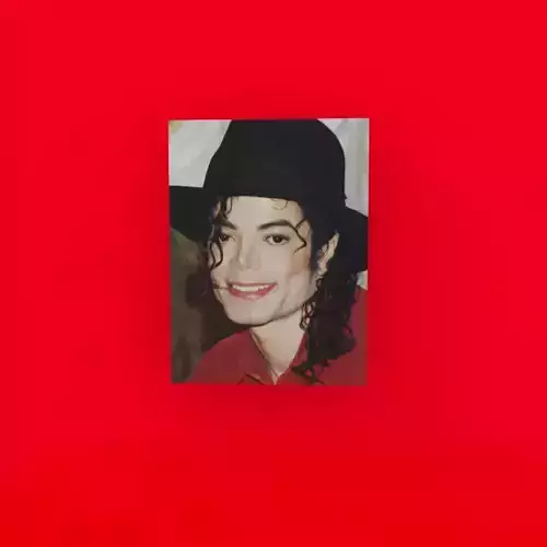 Michael Jackson portrait  Low-poly 3D model