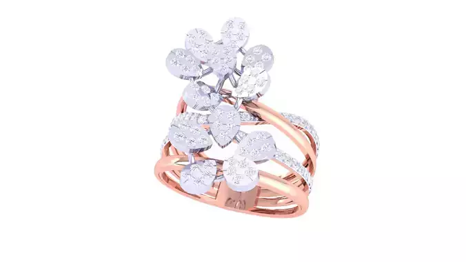 Women Vintage Ring 3dm STL OBJ FBX Renders Details