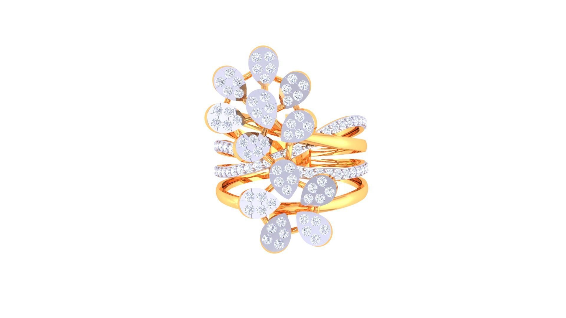 Women Vintage Ring 3dm STL OBJ FBX Renders Details 3D print model_3