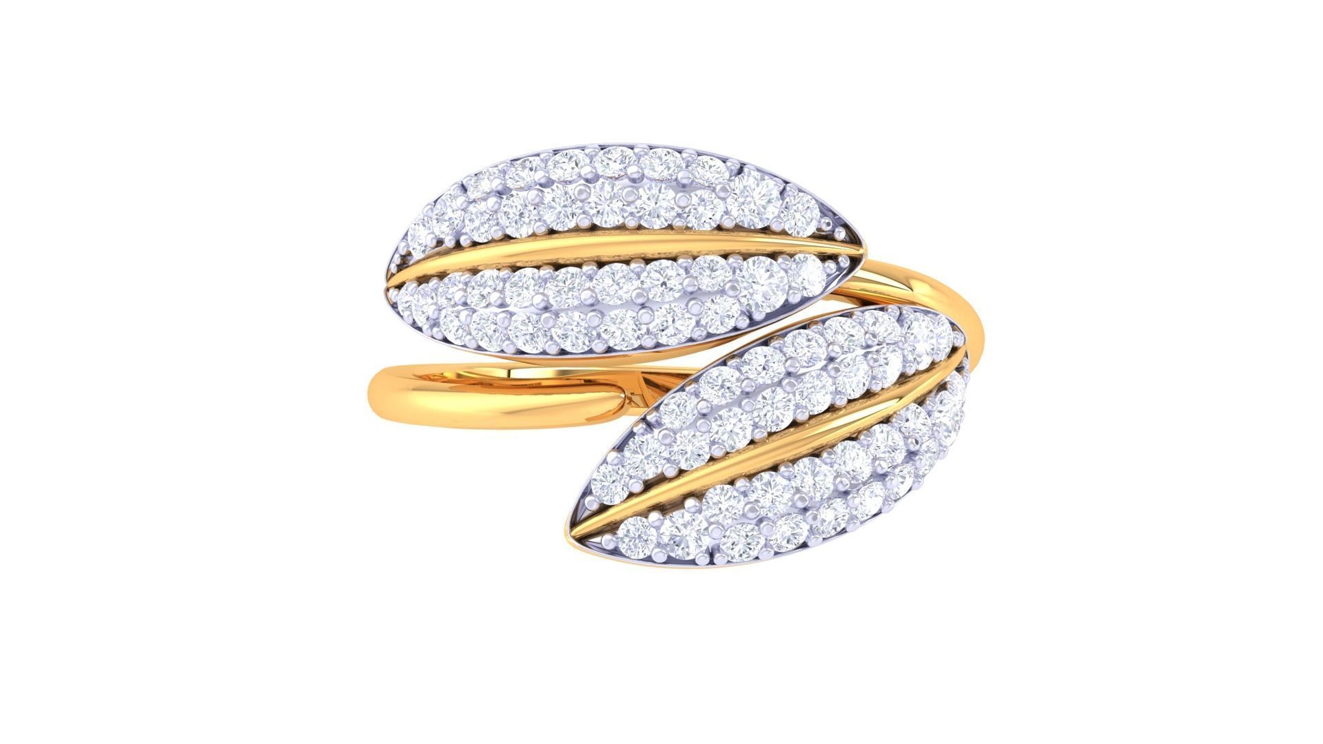 Leaf Light Wt Ring - 94 3D print model_2