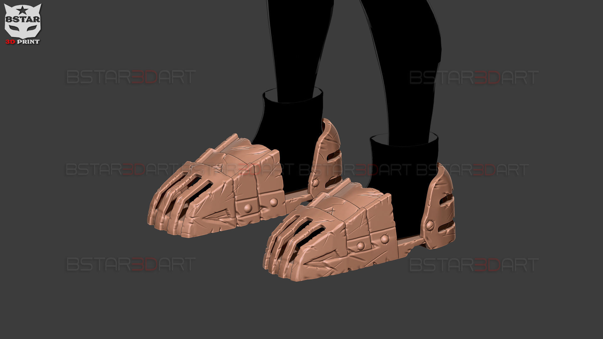 Dark Deku Shoes Armor Suit - My Hero Academia Cosplay  3D print model_1