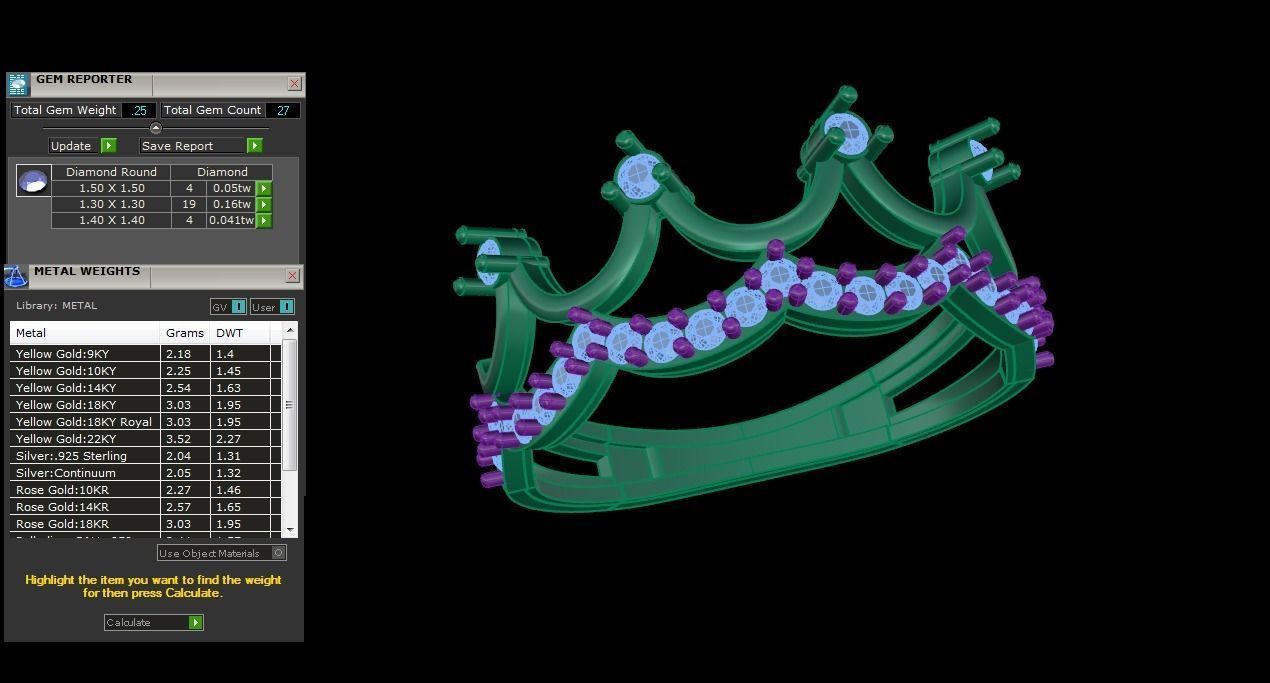 Crown Light Wt Ring - 88 3D print model_3