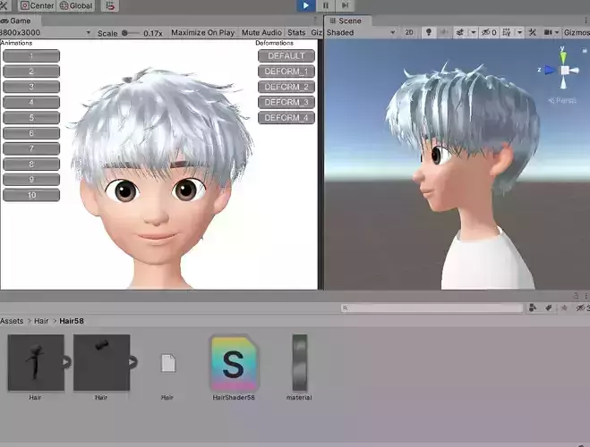 Short Hair Male 3D Item Zepeto Creator Unity Prefab FBX Low-poly 3D model
