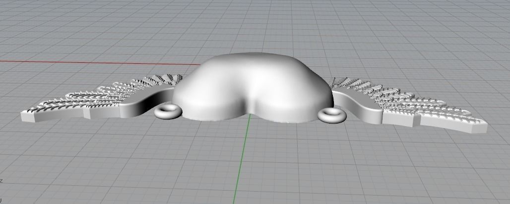 Heart pendant with wings Model 3141 3D print model_4