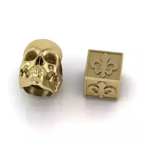 Skull and cubes details for a bracelet Model 3139