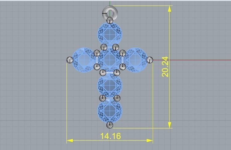 Cross Pendant Model 3136 3D print model_6
