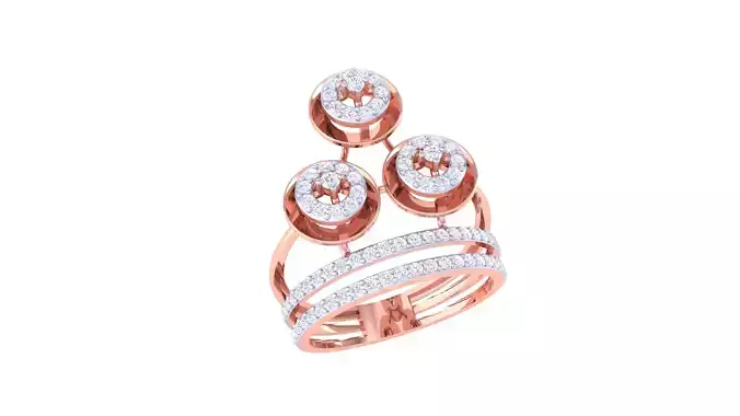 Women Vintage Ring 3dm STL OBJ FBX Renders Details