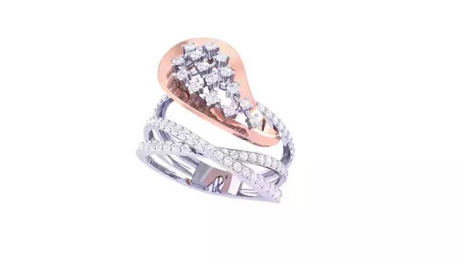 Women Vintage Ring 3dm STL OBJ FBX Renders Details