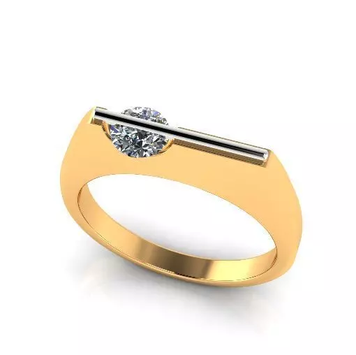Ring Dancing diamond Model 3112 3D print model_0