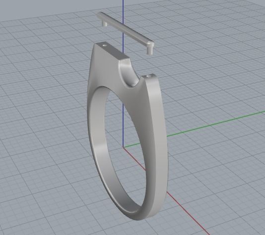 Ring Dancing diamond Model 3112 3D print model_5