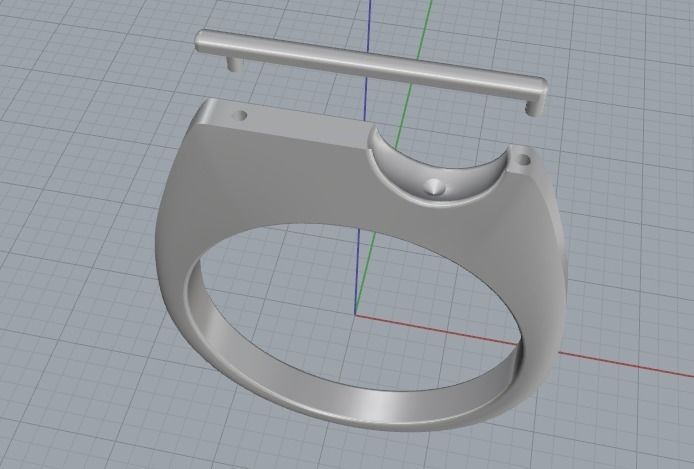 Ring Dancing diamond Model 3112 3D print model_2